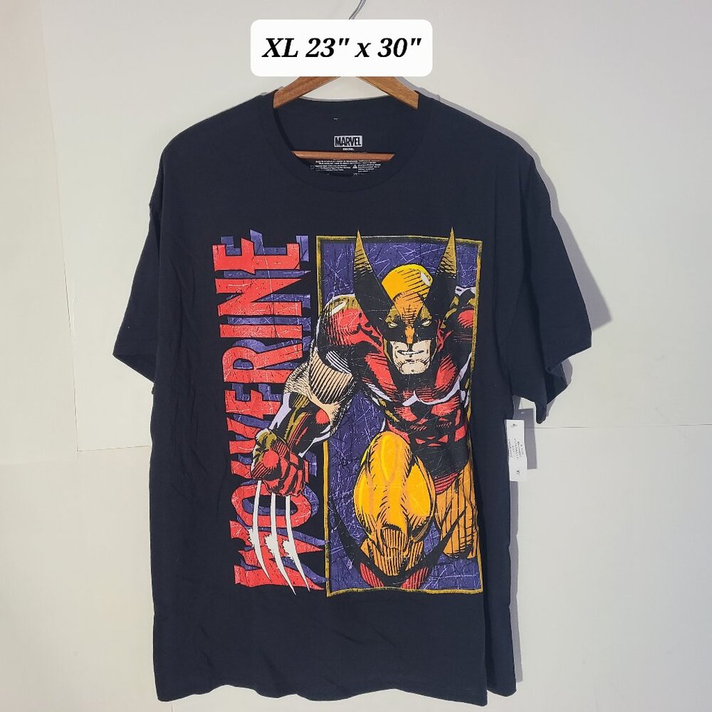 Marvel Wolverine Retro Big Graphic XL Black T-Shirt Officially Licensed NWT